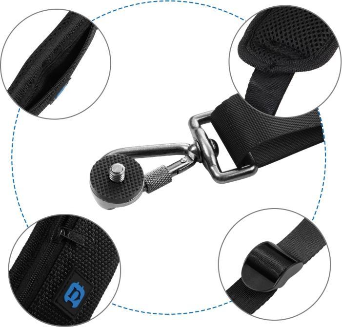 Immagine prodotto Puluz Tracolla per fotocamera singola a sgancio rapido con gancio in metallo per fotocamere SLR/DSLR con (Tracolla)