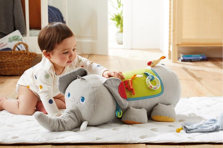 Actual product image Haba Discovery animal elephant (German, French, Italian, English)