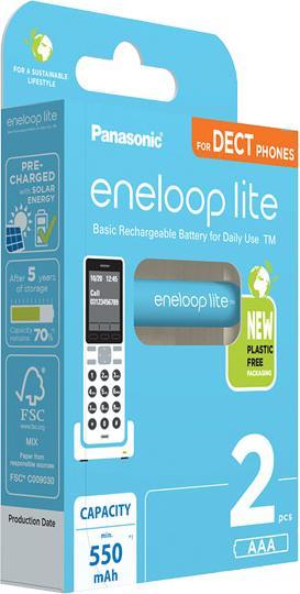 Immagine prodotto Panasonic eneloop Lite DECT (2 pz., AAA, 550 mAh)