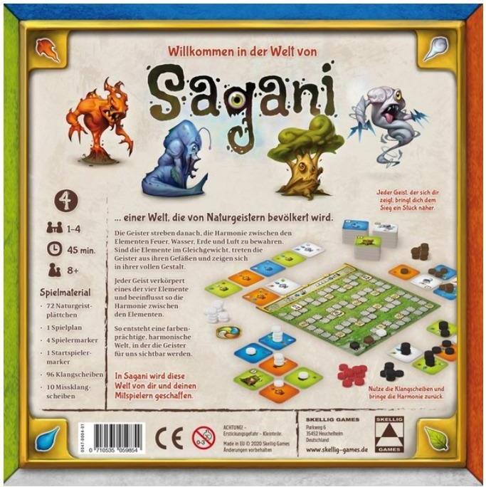 Image du produit Skellig Games SKE47004 - Sagani, jeu de société, 1-4 joueurs, 8+ ans (édition DE) (Allemand)