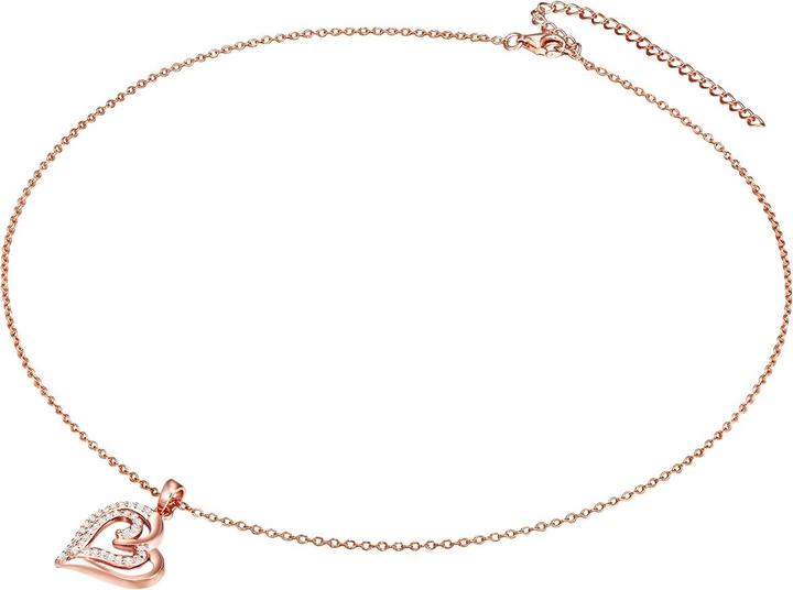 Produktbild Rafaela Donata Damen Herz Sterling Silber Zirkonia roségold 42,0 cm Basiskette + 7,0 cm Verlängerung - 9820 (Sterling Silber, 42 - 49 cm)