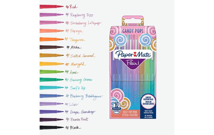 Image du produit Paper Mate Flair Candy Pop (Multicolore, 16 x)