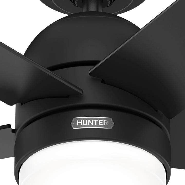 Produktbild Hunter Fans Deckenventilator Giannis Schwarz mit LED & Fernbedienung (40 dB)