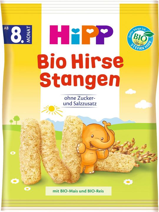 Actual product image Hipp Snack products: Organic millet sticks, without added sugar and salt (30 g)