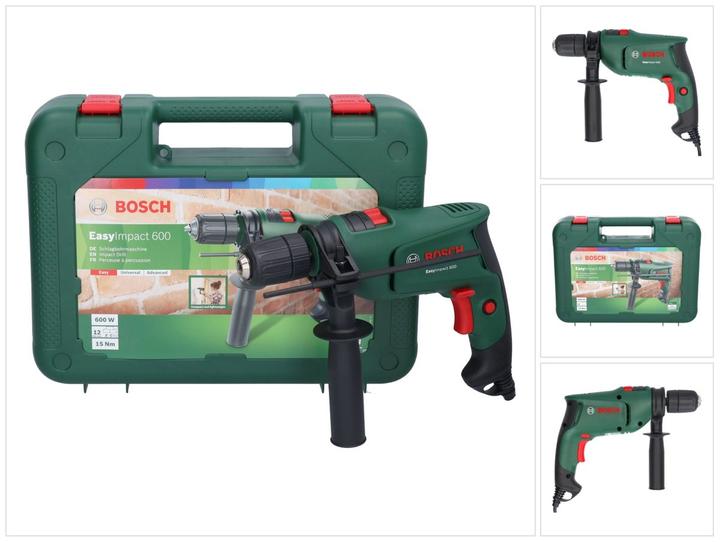 Bosch Home & Garden EasyImpact 600 impact drill with carrying case (Electrical connection)