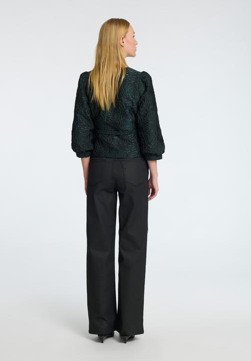 Actual product image Selected Femme Floral jacquard wrap blouse (34)