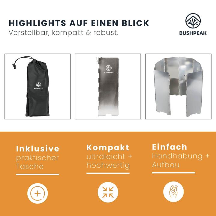 Immagine prodotto Bushpeak Frangivento pieghevole - Storm Stopper