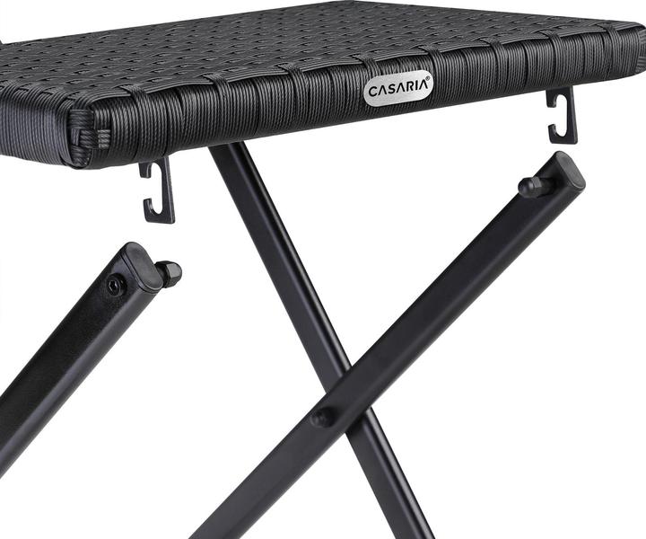 Actual product image Casaria Poly Rattan Foldable Stool