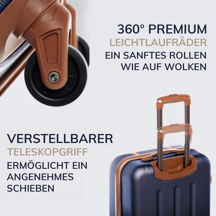 Actual product image Fergé 3-teiliges Kofferset - Milano (Hand luggage (up to 50 litres), L (90 - 115l), XL (from 140l))