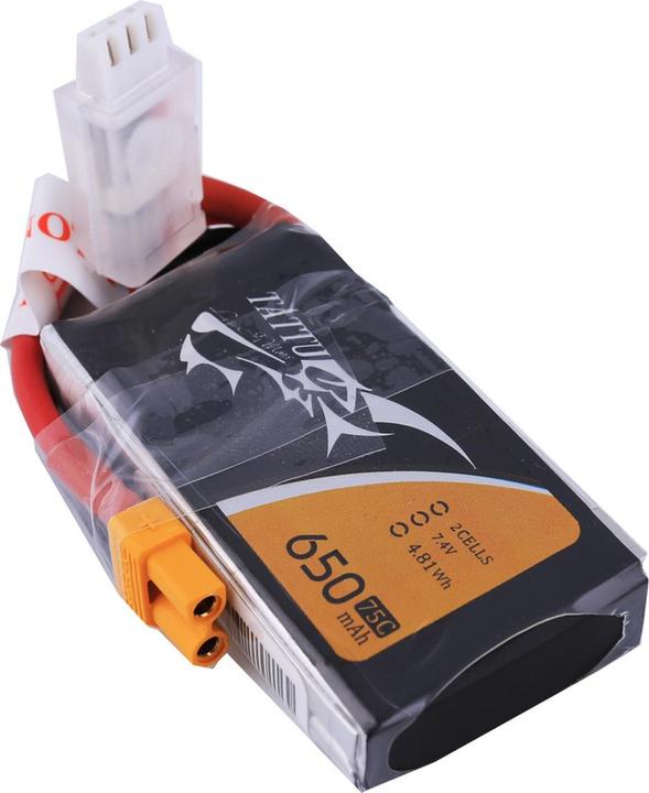 Image du produit Tattu Accu RC LiPo 650 mAh 7.4 V 75C (7.40 V, 650 mAh)