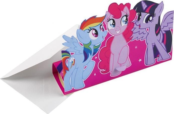 Produktbild My Little Pony Stehende Einladungen (Packung mit 8 Stück) (8 x)