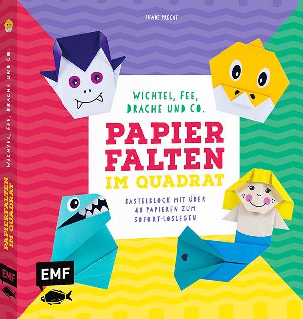 Productafbeelding Papierfalten im Quadrat - Bastel-Kids (Duits, Thade Precht, 2022)