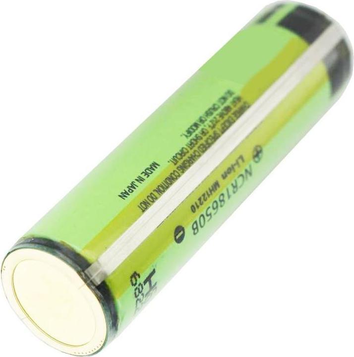 Actual product image Panasonic 18650 battery with protection circuit and fast charger (1 pcs., 18650, 3400 mAh, Battery + charger)