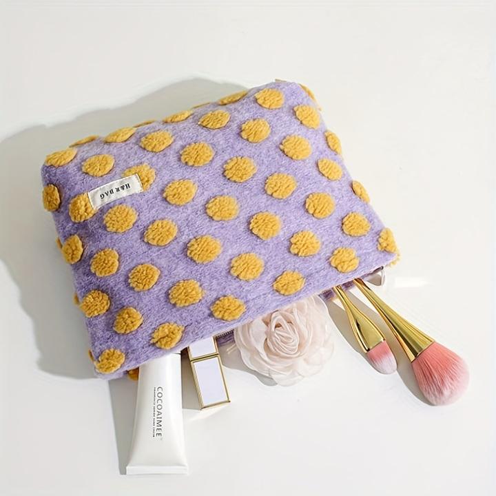 Only-Bags.Store Plüsch-Polyester-Kosmetiktasche - Vielseitige Kosmetiktasche mit zufälligem Aufdruck
