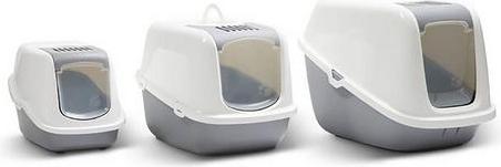 Produktbild Savic Katzentoilette Nestor Giant, weiss-grau (Katzenklo geschlossen)