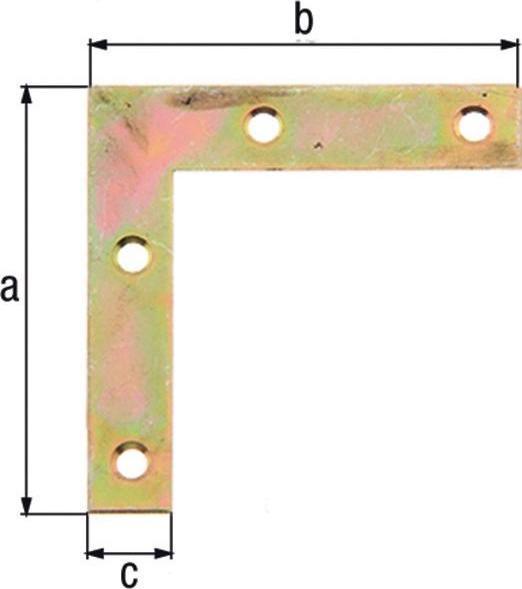 Image du produit Alberts Equerre de fixation 100 x 100 x 15 mm, galvanisé jaune, 1 pce (1 pcs)