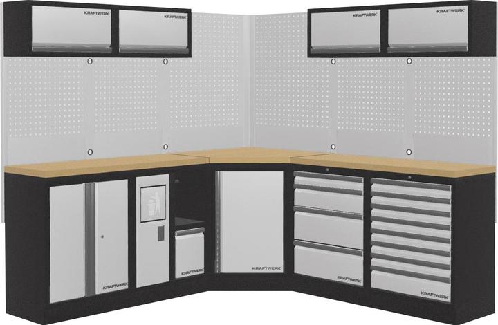 Kraftwerk Mobilio 5er combi workshop cabinet wall multiplex (48.80 cm, 200 cm)