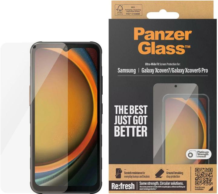 Image du produit PanzerGlass Ultra-Wide Fit (1 pièce(s), Samsung Galaxy XCover 6 Pro, Samsung Galaxy Xcover 7)