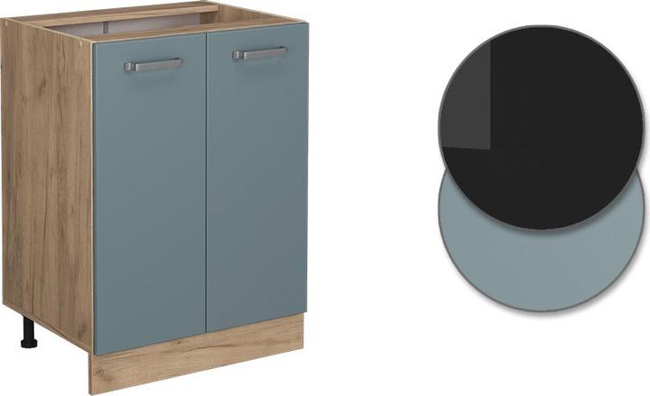 Goldkraft-Eiche Front: Blaugrau