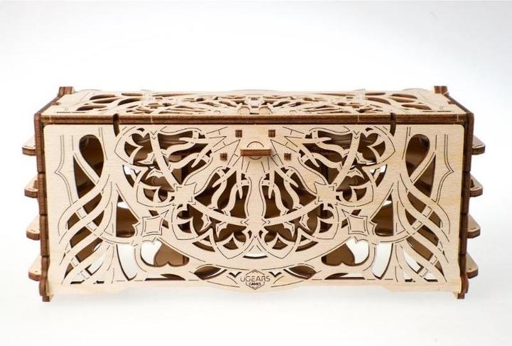 Actual product image Ugears Card holder mechanical wooden device for tabletop games