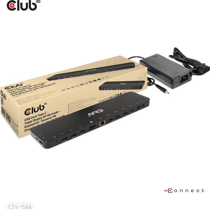 Produktbild Club 3D CSV-1566 (USB-C, 4 Ports)