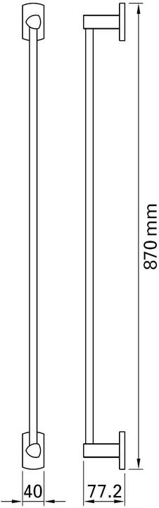 Immagine prodotto Biasca Porta asciugamani 87 cm, nero opaco