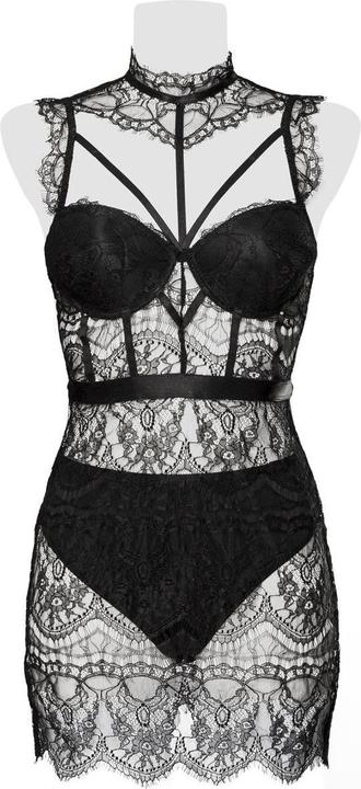 Actual product image Grey Velvet 2-piece negligee set (S)