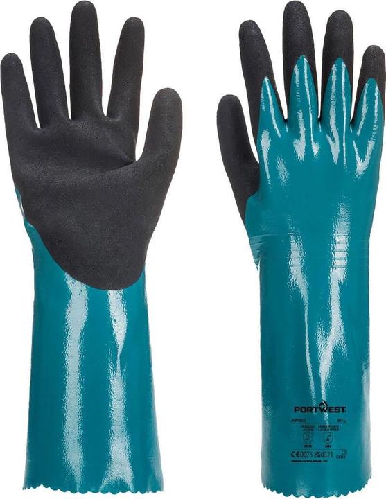 Actual product image Portwest Unisex Adult AP60 Sandy Grip Lite Chemical Gauntlet (M)