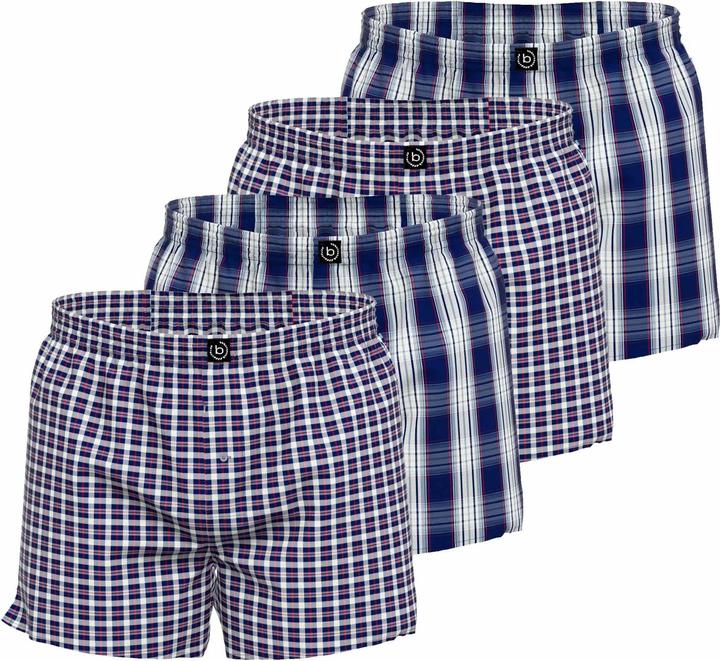 Bugatti Web-Boxershorts Casual Bequem sitzend Helsinki (XL, 4er Pack)