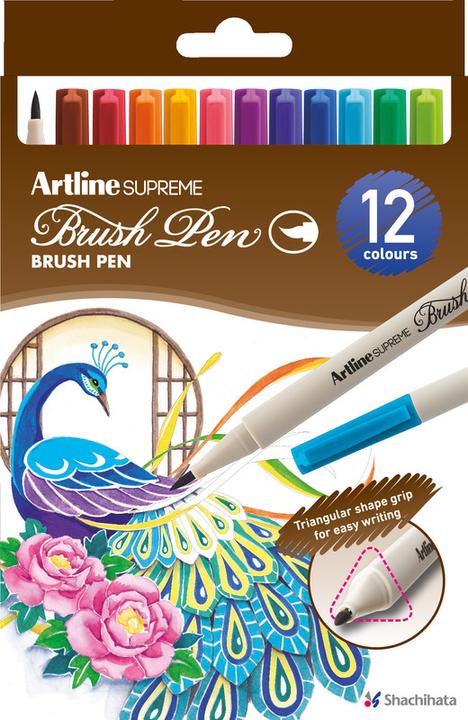 Actual product image Artline Brush Pen Supreme (Sorted, 12 x)