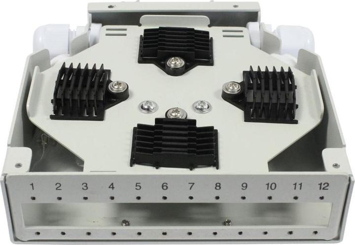 Actual product image Synergy 21 Fibre optic patch panel for DIN rail, 12xLC duplex/SC simplex sockets, without couplers, light