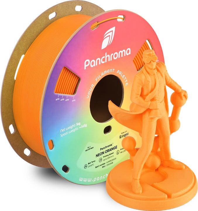 Polymaker Panchroma™ PLA Neon (PLA, 1.75 mm, 1000 g, Orange)