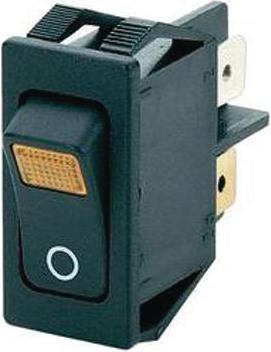 Image du produit Marquardt Interrupteur à bascule, 16 A, 2 fermeurs, 250V, ON-OFF à verrouillage, IP40, noir/orange