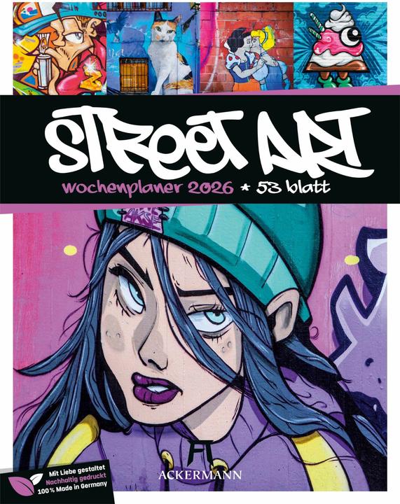 Actual product image Street Art - Graffiti - Wochenplaner Kalender 2026 (25 x 33 cm, Hardcover, German)