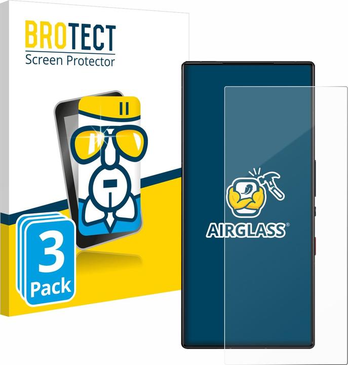 Immagine prodotto BROTECT Pellicola di vetro antiproiettile AirGlass (3 Pezzo/i, Magia rossa di Nubia)