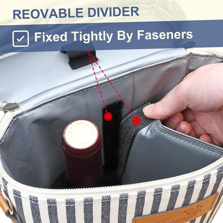 Actual product image Kato Tirrinia Flaschentasche für 2 Flaschen mit Korkenzieher
