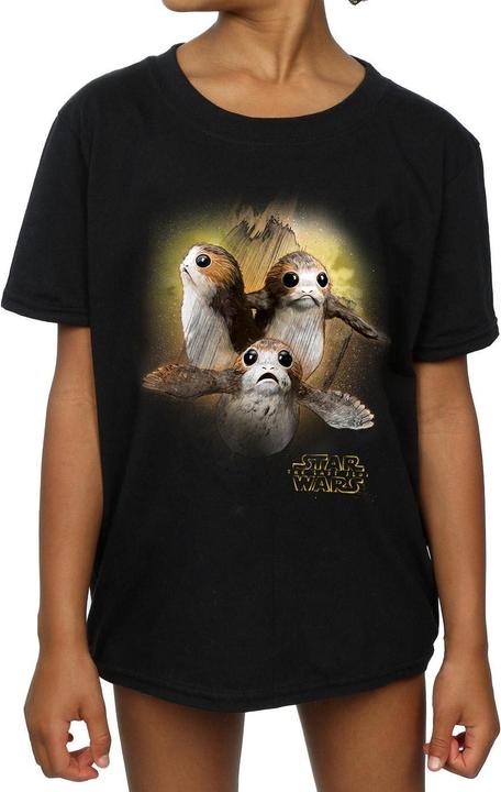 Actual product image Star Wars Girls Porg Brushed Cotton T-Shirt (152, 158)