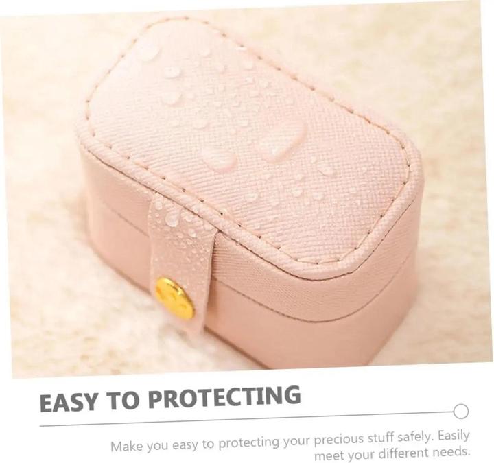 Actual product image Only-Bags.Store Mini Portable Small Jewellery Storage Bag Travel Simple Leather Ring Necklace Earrings