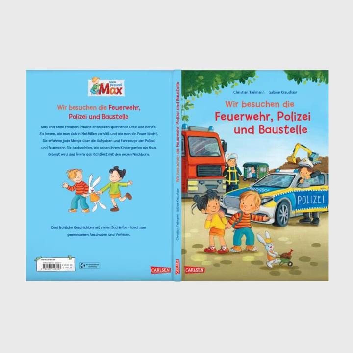 Image du produit Livres d'images Max : nous rendons visite aux pompiers, à la police et au chantier de construction (Allemand)