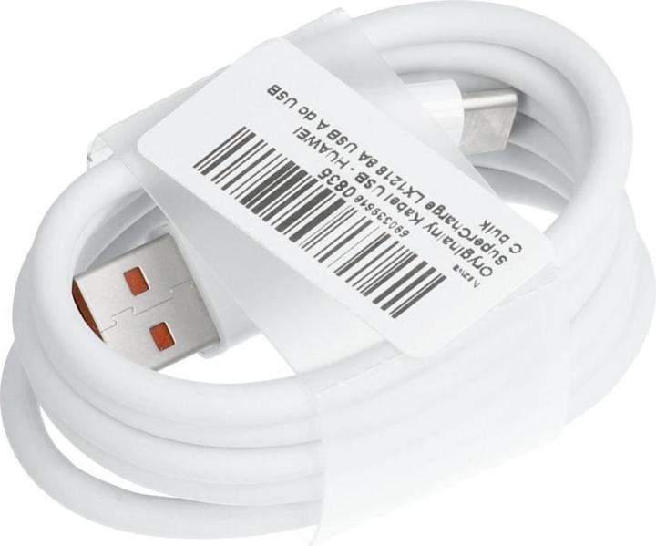 Produktbild Huawei - Data Cable (LX1218) - USB to Type-C Super Fast Charging 8A, 1m - White (Bulk Packing) (1 m, USB 3.2 Gen 1)