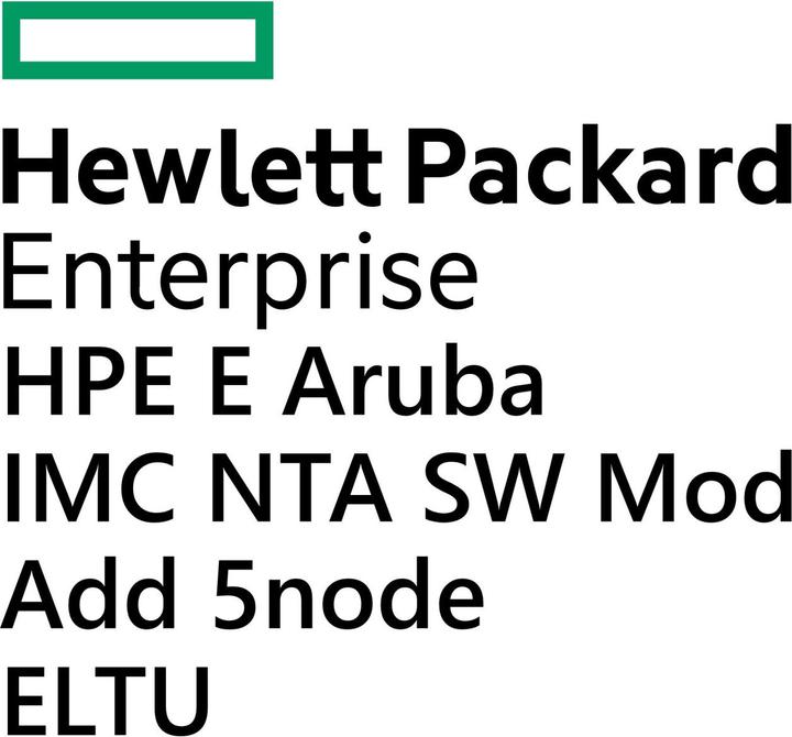 Image du produit HPE E Aruba IMC NTA SW Mod Add 5-node E-LTU (5 Dispositifs)