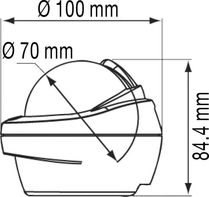 Actual product image Plastimo Offshore 75 compass, base, white