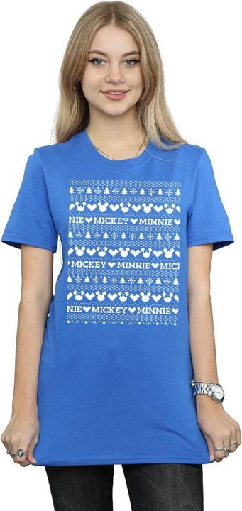 Immagine prodotto Disney Mickey And Minnie Christmas Fair Isle Maglietta Ampia Donna (M)