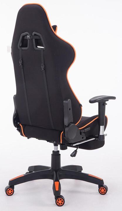 Immagine prodotto CLP Sedia da ufficio da corsa Turbo in tessuto con poggiapiedi, nero/arancio