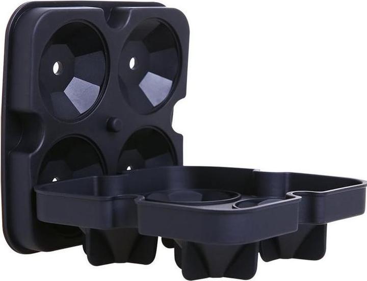 Produktbild PhoneLook Eiswürfel Former aus Silikon für 4 kreative Eiswürfel in Diamanten Form