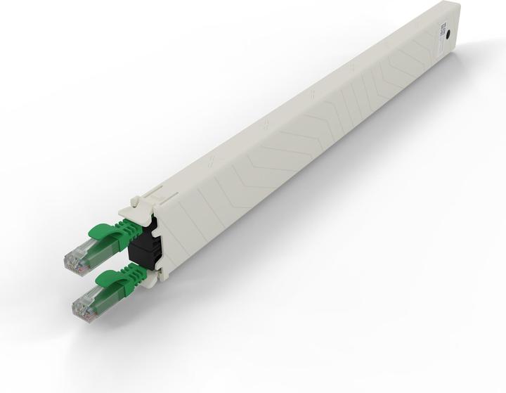 PATCHBOX one / Cassette / 8RU / Cat 6A, UTP, 0.8 m, Blau (UTP, CAT6a, 0.80 m)