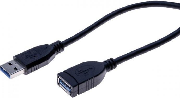 Immagine prodotto Tecline Cavo di prolunga USB 3.0, USB 3.0 St. A / USB 3.0 Bu. A, nero, 0,5 m Supporta velocità di (0.50 m, USB 3.2 Gen 1)