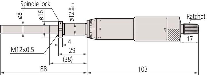 Actual product image Mitutoyo Built-in micrometer 151-255 (Metric)