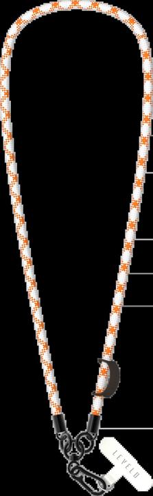 Actual product image Levelo Everly Phone Crossbody Lanyard - White/Orange