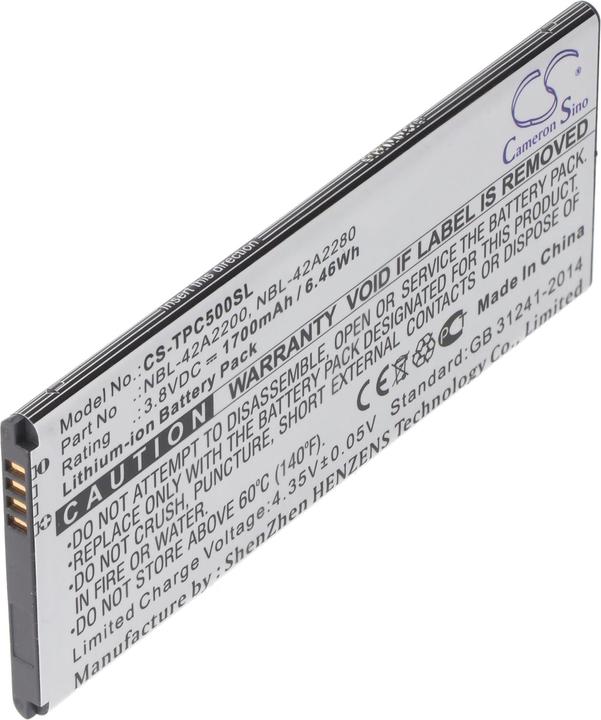 Produktbild XCell Akku passend für TP-Link / Neffos C5 Dual SIM Handyakku NBL-42A2200, NBL-42A2280, 3,7V, 1700mAh
